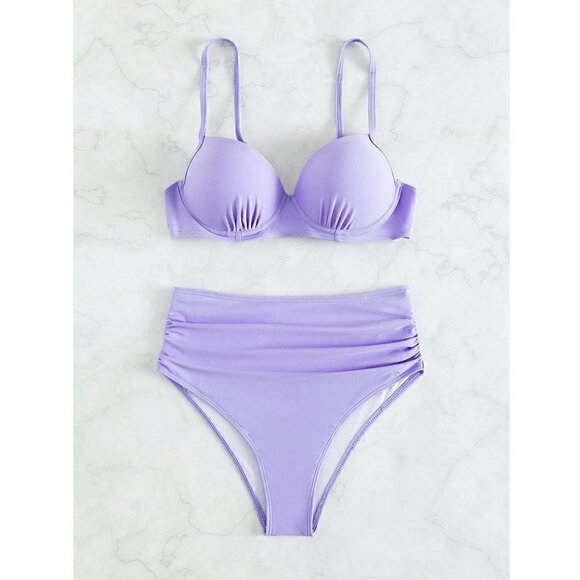 Vacay Ready Push Up Bikini Swimsuit purple - Picture 4 of 6